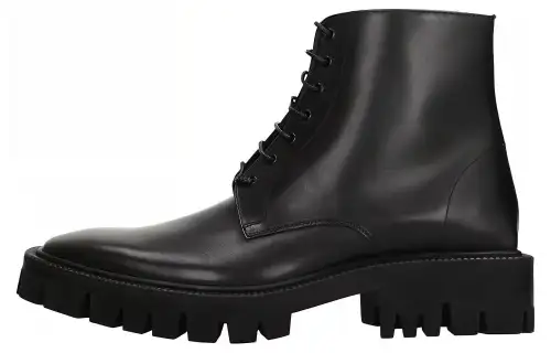 Balenciaga Pu Ankle Boots Men's Black
