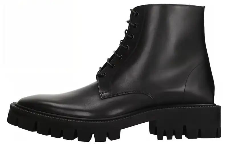 Balenciaga Pu Ankle Boots Men's Black