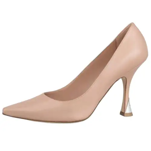 LOUIS VUITTON Sparkle Sheepskin Slim Heel High Heels 9.5cm Women's Pink