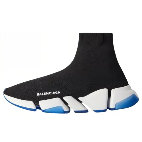 Balenciaga Speed 2.0 Clear Sole Black White Blue
