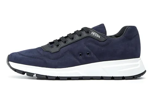 PRADA Low top Casual Shoes Men's Dark Blue