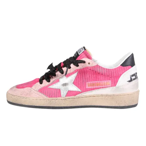 Golden Goose Ball Star Low top Stylish Skateboarding Shoes Women's Bright Pink