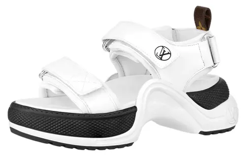 LOUIS VUITTON Archlight MONOGRAM Beach Sandals Women's White