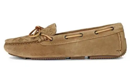 Bottega Veneta Leather Boat Shoes Women's Brown