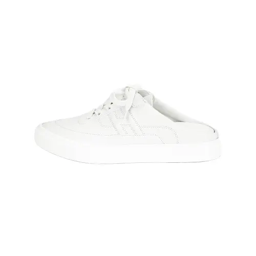 HERMES Keep Closed Toe Slippers Women's White