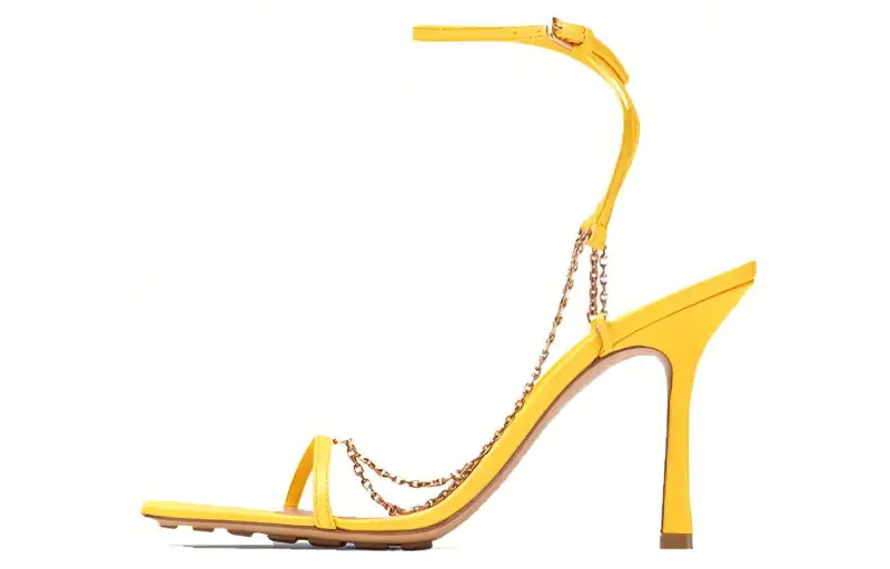 Bottega Veneta Stretch Slim Heel High Heels Women's Yellow