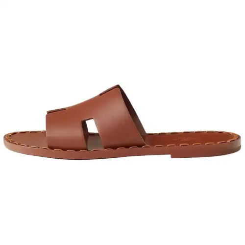HERMES Izmir Slide Slippers Men's Brown