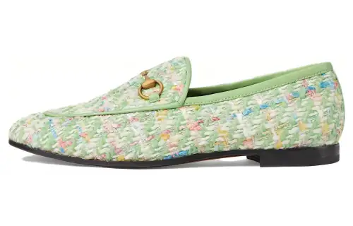 GUCCI Jordaan Fashion Loafers Women's Green