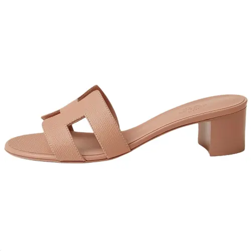 HERMES Oasis Slide Slippers 5cm Women's Pink