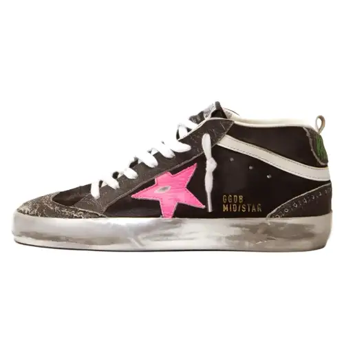 Golden Goose Mid Star Skateboard Shoes Women's Mid Top Black