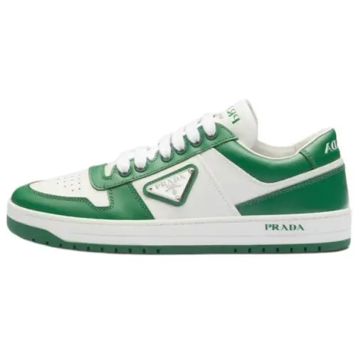 PRADA Abrasion Resistant Low top Skateboard Shoes Men's White Green