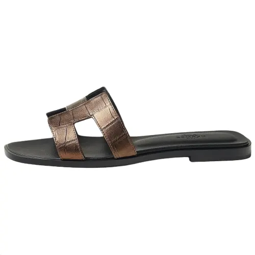 HERMES Oran Slide Slippers Women's Copper