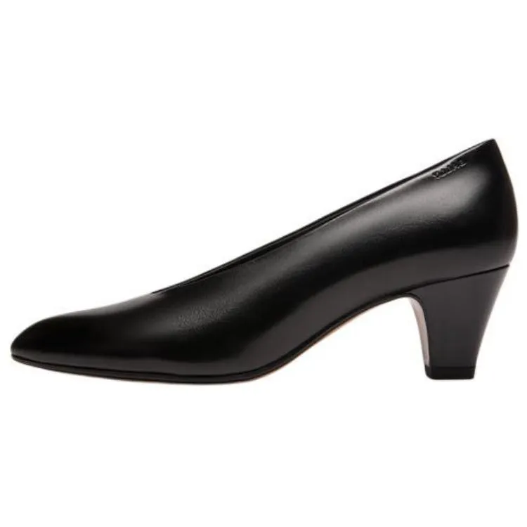 BALLY Alva Leather Chunky Heel High Heels 5.5cm Women's Black