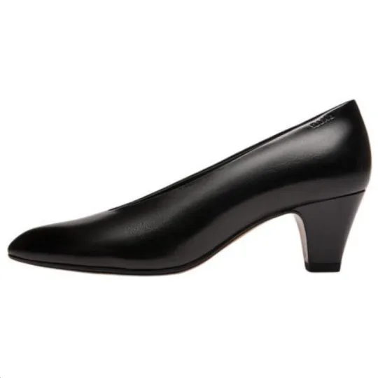 BALLY Alva Leather Chunky Heel High Heels 5.5cm Women's Black