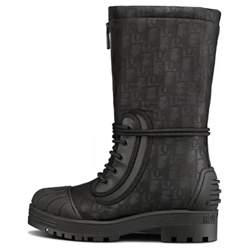 DIOR OBLIQUE Ankle Boots Women's Black
