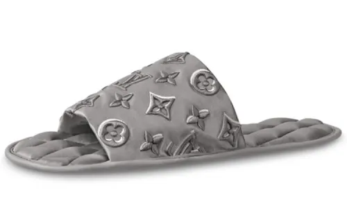 LOUIS VUITTON Homey Slide Slippers Women's Gray