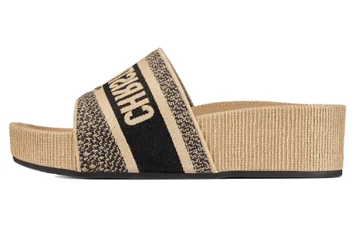 DIOR Dway Slide Slippers Women's Beige Camel