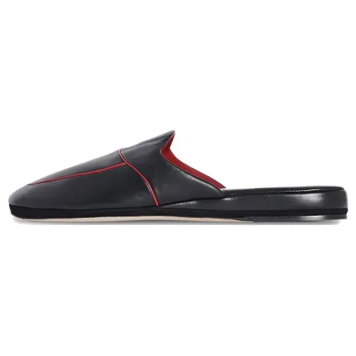 THE ROW Minimalist Fashion Closed Toe Slippers Women's Black