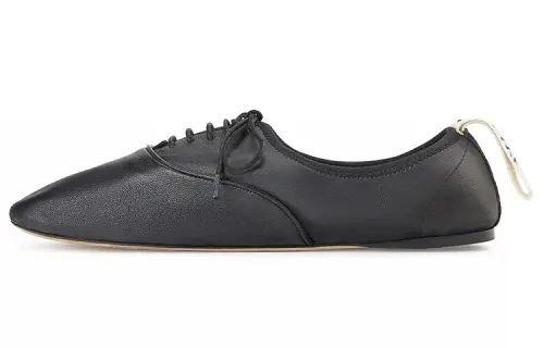 LOEWE Sheepskin Derby Shoes Women's Black