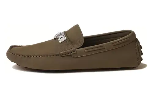 HERMES Irving Loafers Men's Army Green