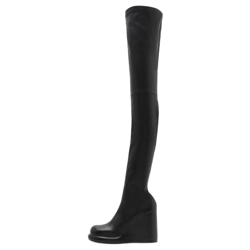 Burberry Pillar Over the knee Boots 9.5cm Women's Black