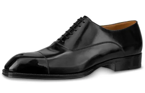 LOUIS VUITTON Vendome Calfskin Casual Shoes Men's Black