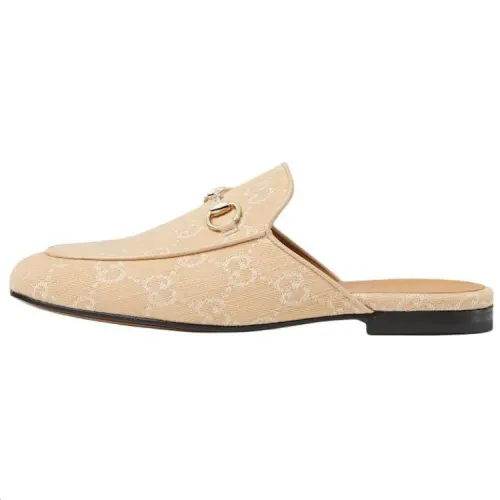 GUCCI Princetown Closed Toe Slippers Women's Yellow
