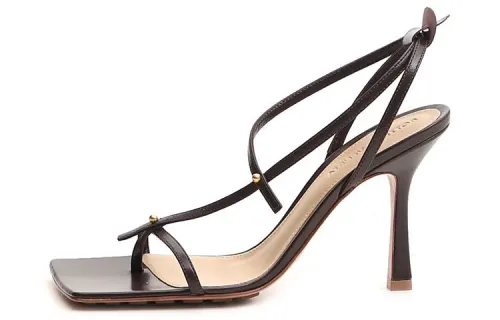Bottega Veneta Stretch Leather One Strap Sandals Women's Brown