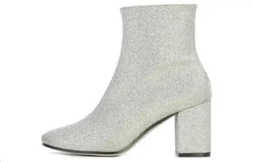 Balenciaga Fabric Comfortable Ankle Boots 8cm Women's Silver