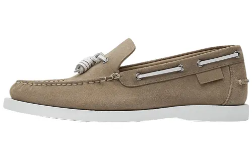 HERMES Ecluse Leather Men's Casual Shoes Men's Brown