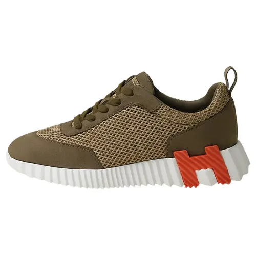 HERMES Bouncing Low top Casual Shoes Women's Green