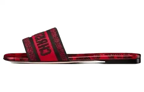 DIOR Dway Slide Slippers Women's Red