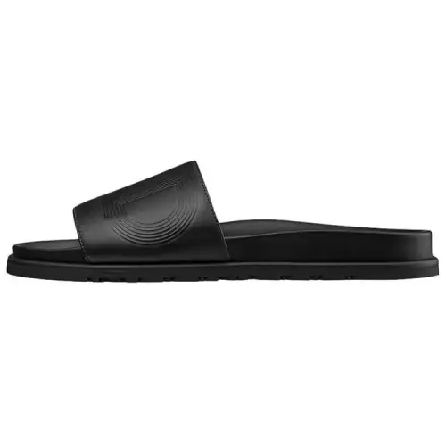 HERMES Biarritz Slide Slippers Men's Black