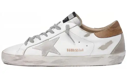 Golden Goose Super Star Cow Leather Stylish Skateboarding Shoes Men's White Gray