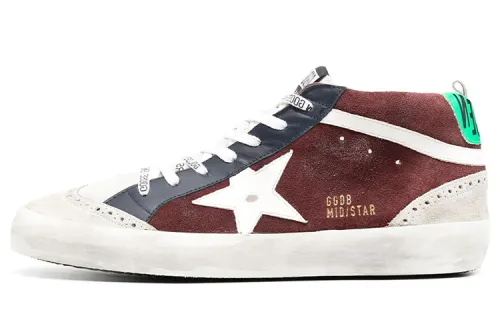 Golden Goose Mid Star Mid top Skateboard Shoes Men's Tan