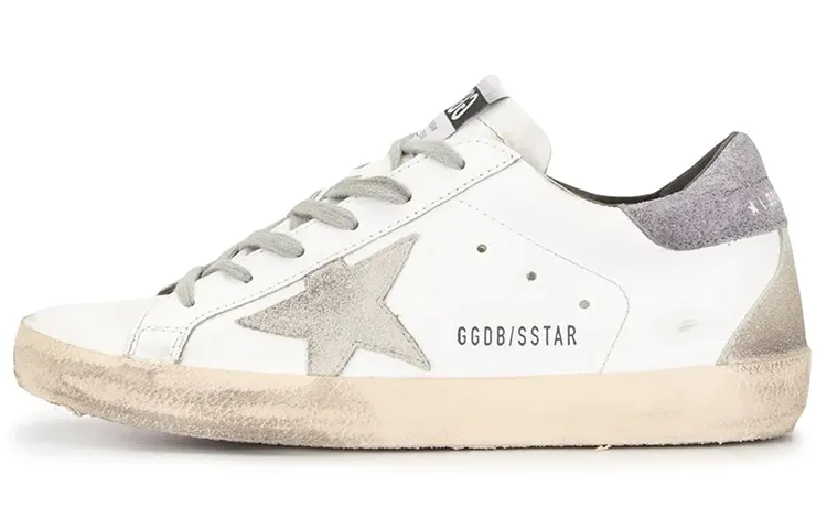 Golden Goose Super Star Low top Stylish Skateboarding Shoes Women's White Purple
