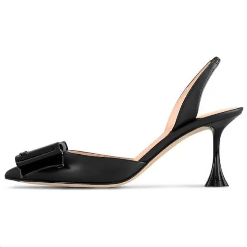LOUIS VUITTON Blossom Slim Heel High Heels 7.5cm Women's Black