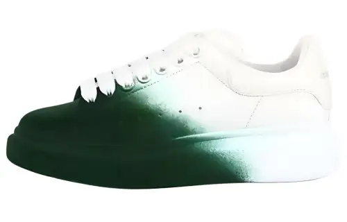 Alexander McQueen Oversized Sneaker 'White Green Velvet Spray' Women's