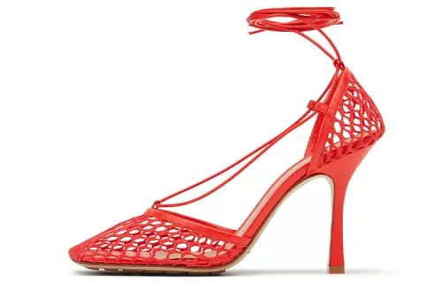 Bottega Veneta Stretch Slim Heel High Heels 9cm Women's Red