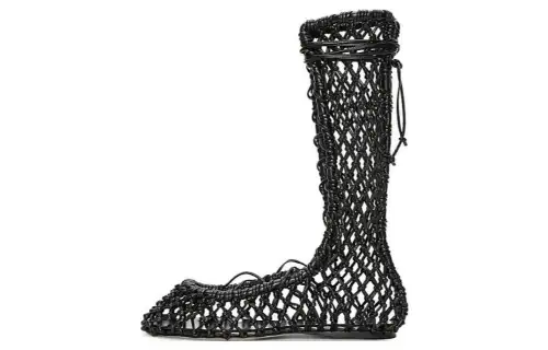 LOEWE Leather Knee high Boots Women's Black
