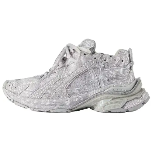 Balenciaga Runner Low top Chunky Sneakers Men's Silver Gray
