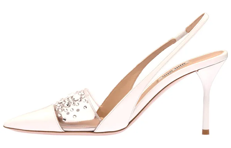 MIU MIU High Heels 8.5cm Women's White