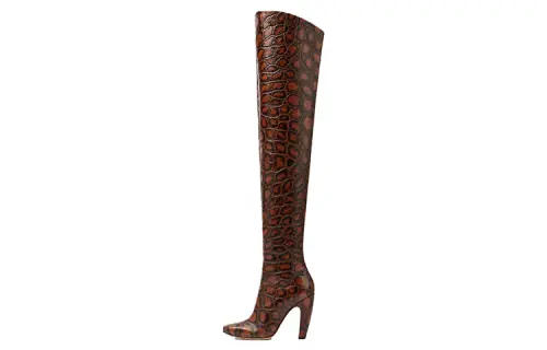 Bottega Veneta Canalazzo Over the knee Boots 10cm Women's Brown