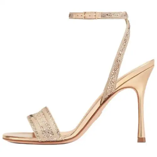 DIOR Dway One Strap Sandals Women's Gold