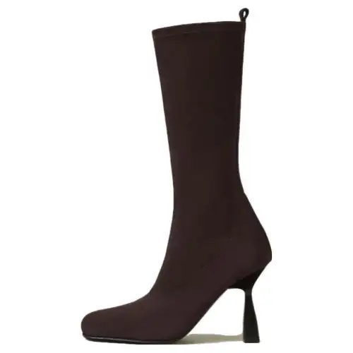 HERMES Halo Knee high Boots 9.5cm Women's Brown