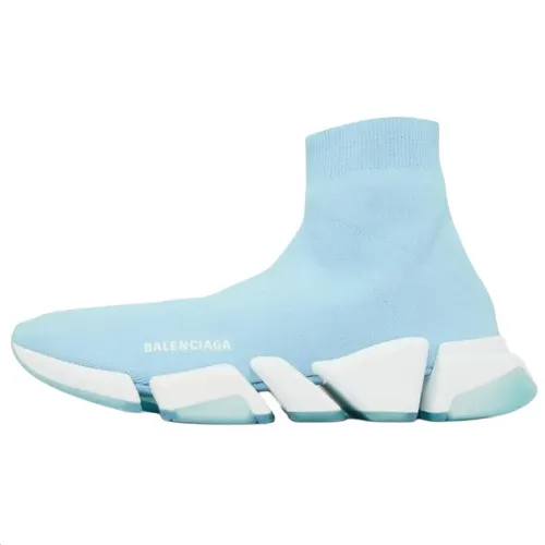 Balenciaga Speed 2.0 High top Casual Shoes Men's Light Blue