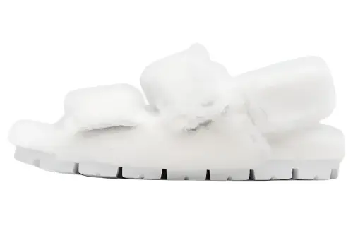 PRADA One Strap Sandals Women's White