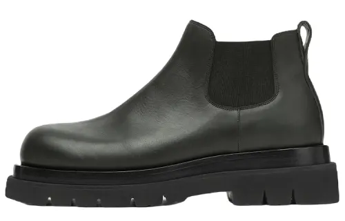 Bottega Veneta Leather Ankle Length Chelsea Boots 5.5cm Men's Green