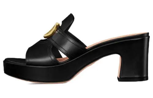 DIOR 30 Montaigne Slide Slippers Women's Black