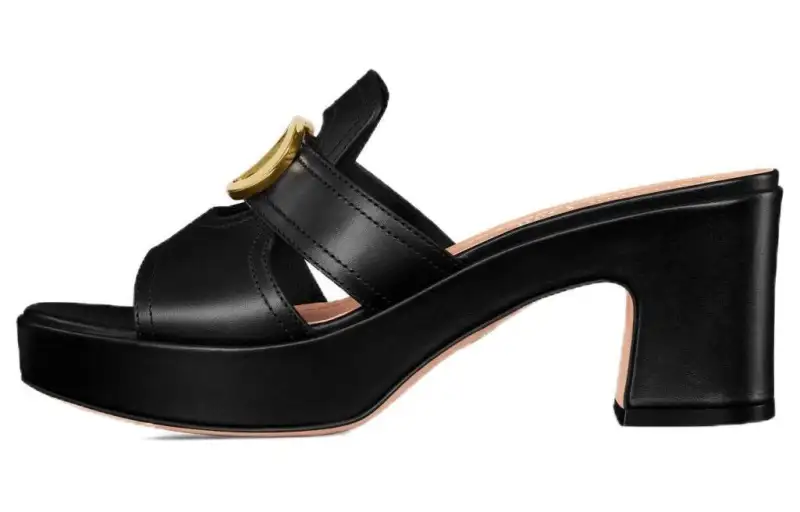 DIOR 30 Montaigne Slide Slippers Women's Black